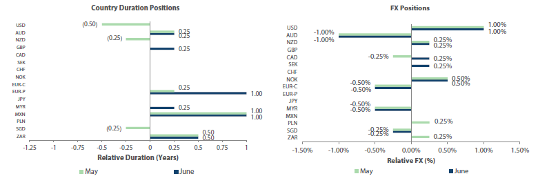 Country Duration Positions, FX Positions