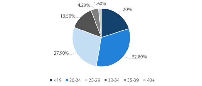 Chart 6: Age group of Douyin users in China