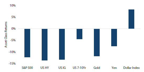 Chart 5: Asset class returns between 9 March and 19 March 2020